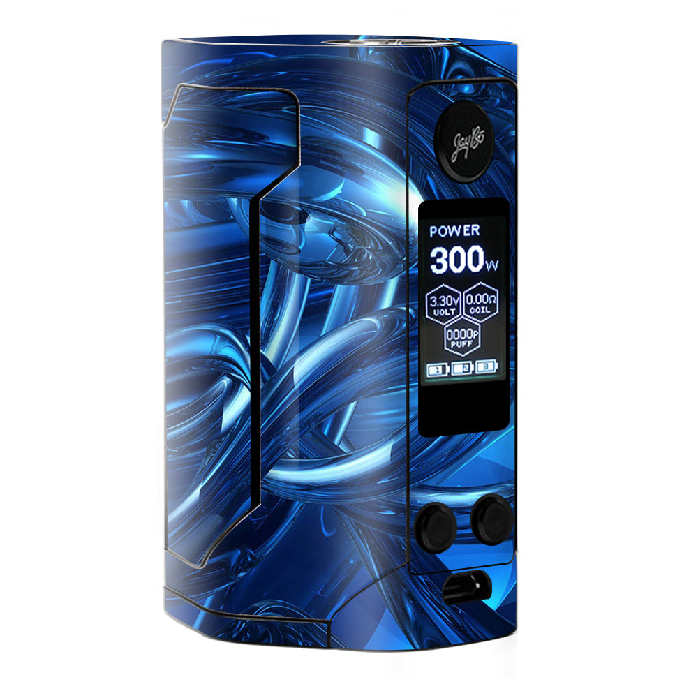  Blue Wierd Glass Tubes Wismec RX Gen 3 Skin