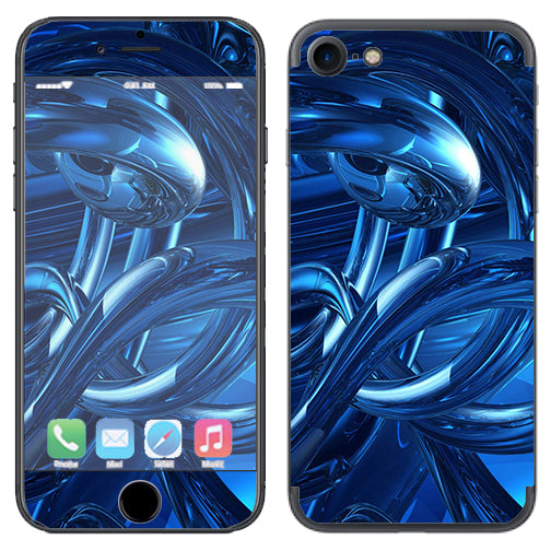  Blue Wierd Glass Tubes Apple iPhone 7 or iPhone 8 Skin