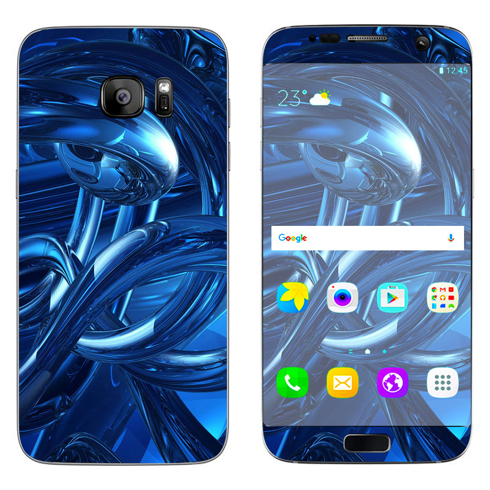  Blue Wierd Glass Tubes Samsung Galaxy S7 Edge Skin