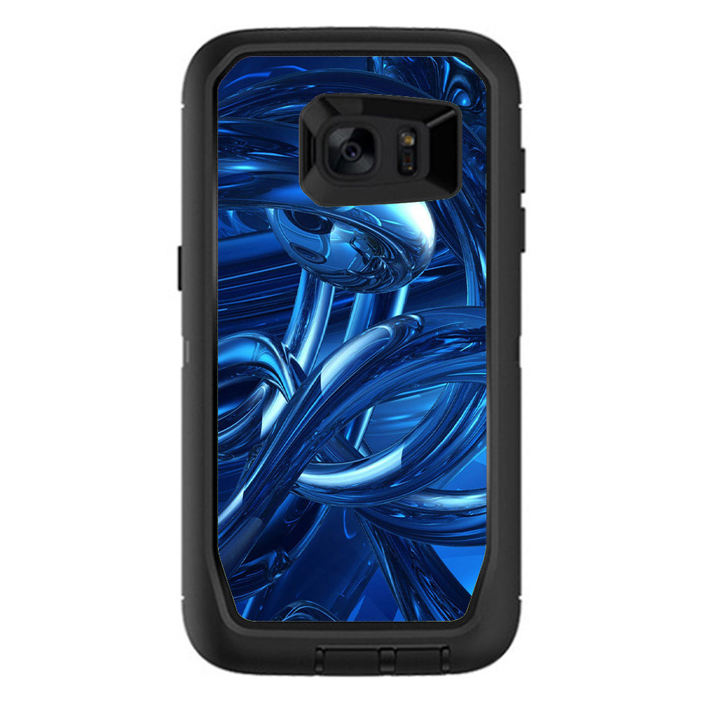  Blue Wierd Glass Tubes Otterbox Defender Samsung Galaxy S7 Edge Skin