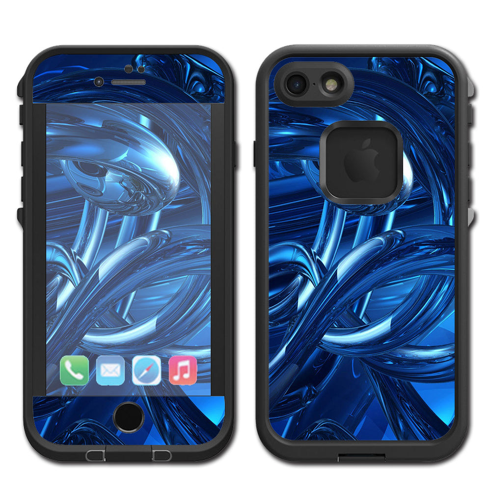  Blue Wierd Glass Tubes Lifeproof Fre iPhone 7 or iPhone 8 Skin