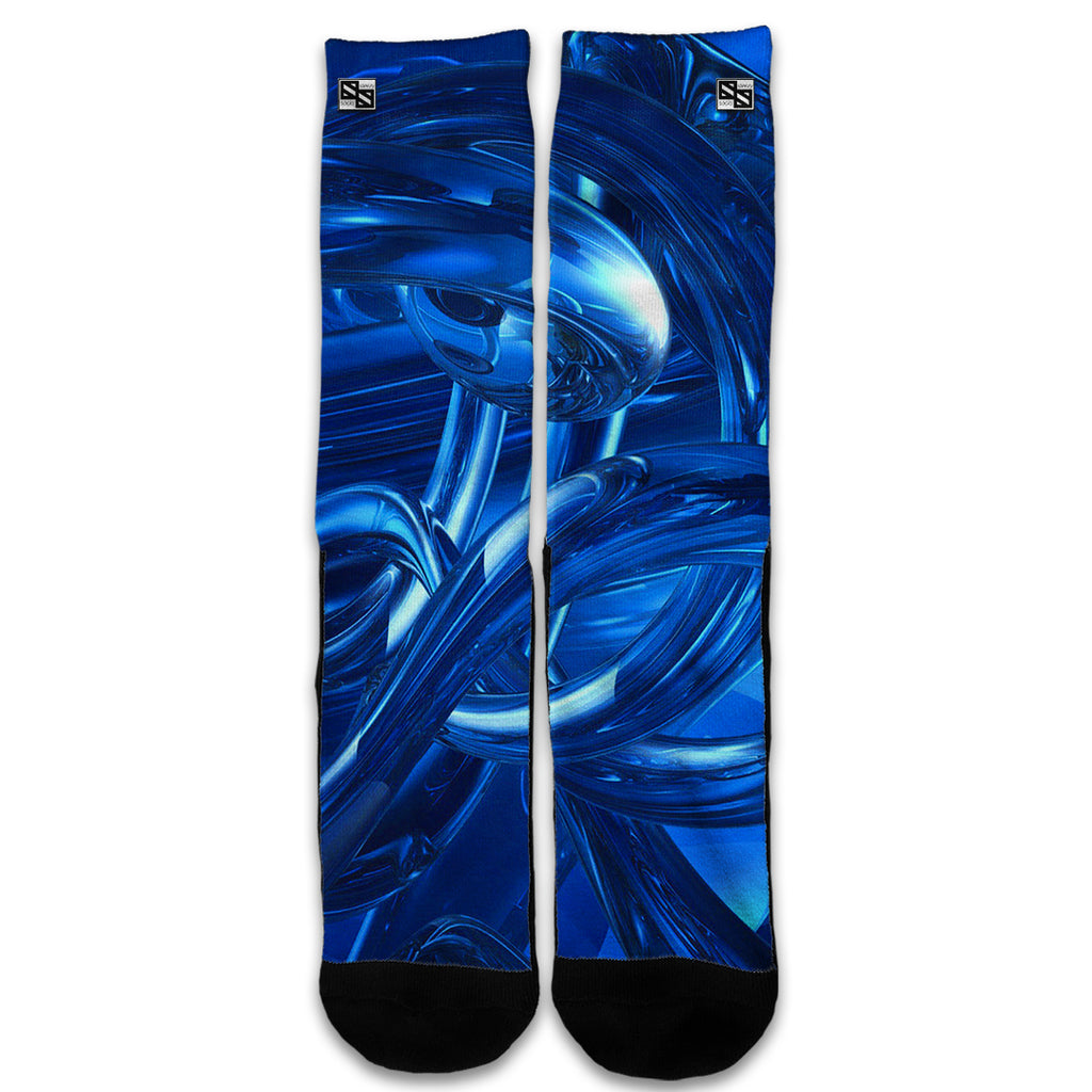  Blue Wierd Glass Tubes Universal Socks