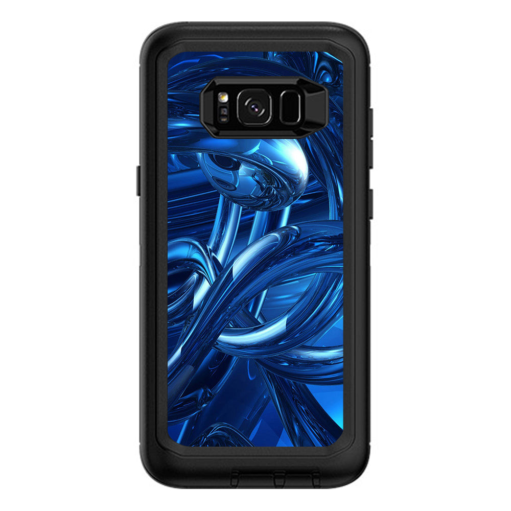  Blue Wierd Glass Tubes Otterbox Defender Samsung Galaxy S8 Plus Skin