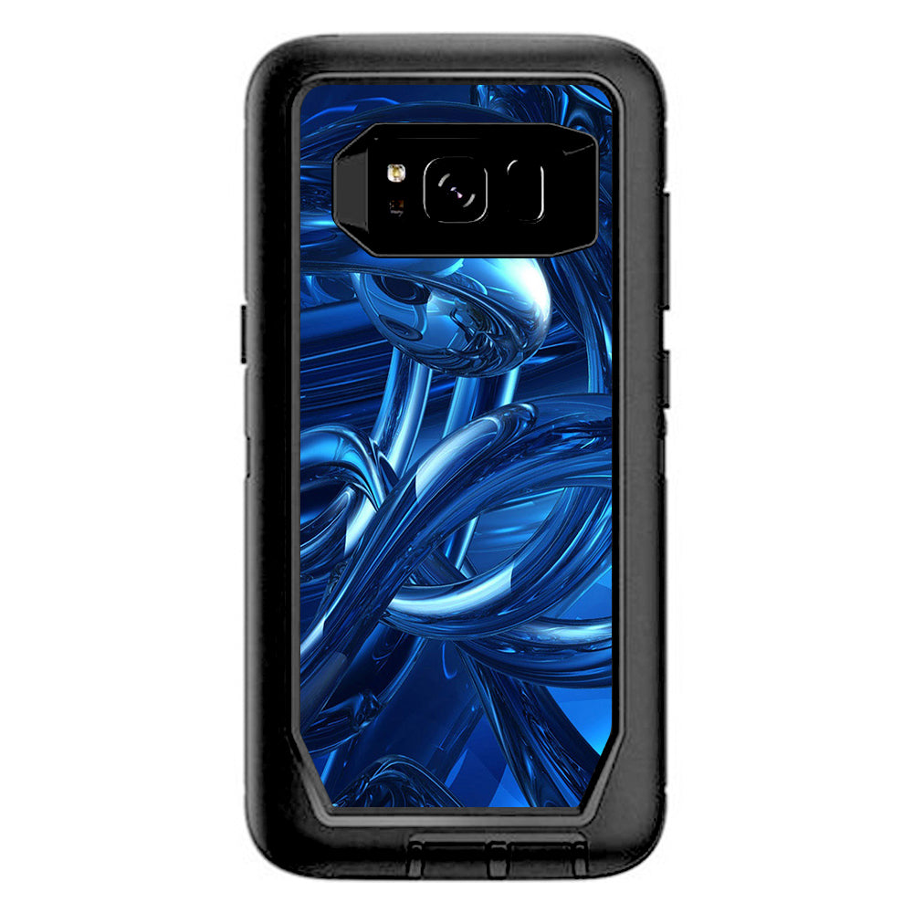  Blue Wierd Glass Tubes Otterbox Defender Samsung Galaxy S8 Skin
