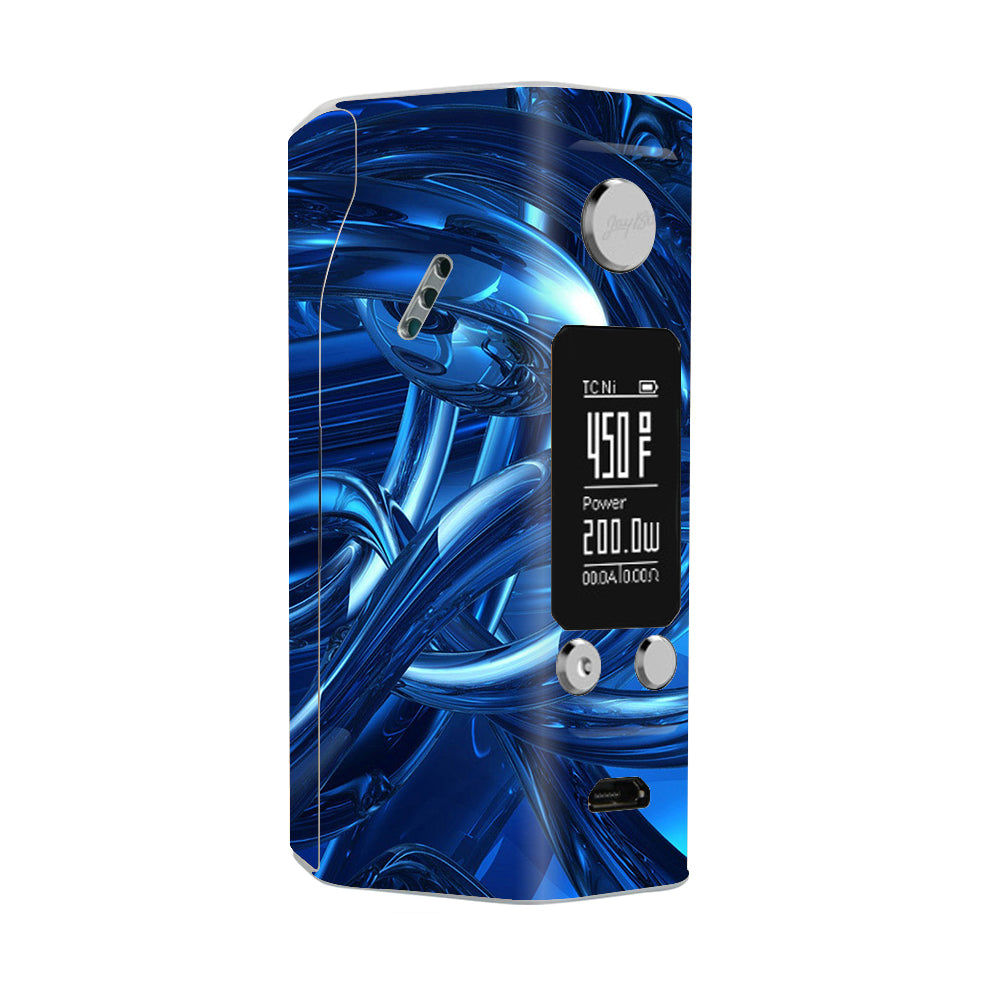  Blue Wierd Glass Tubes Wismec Reuleaux RX200S Skin