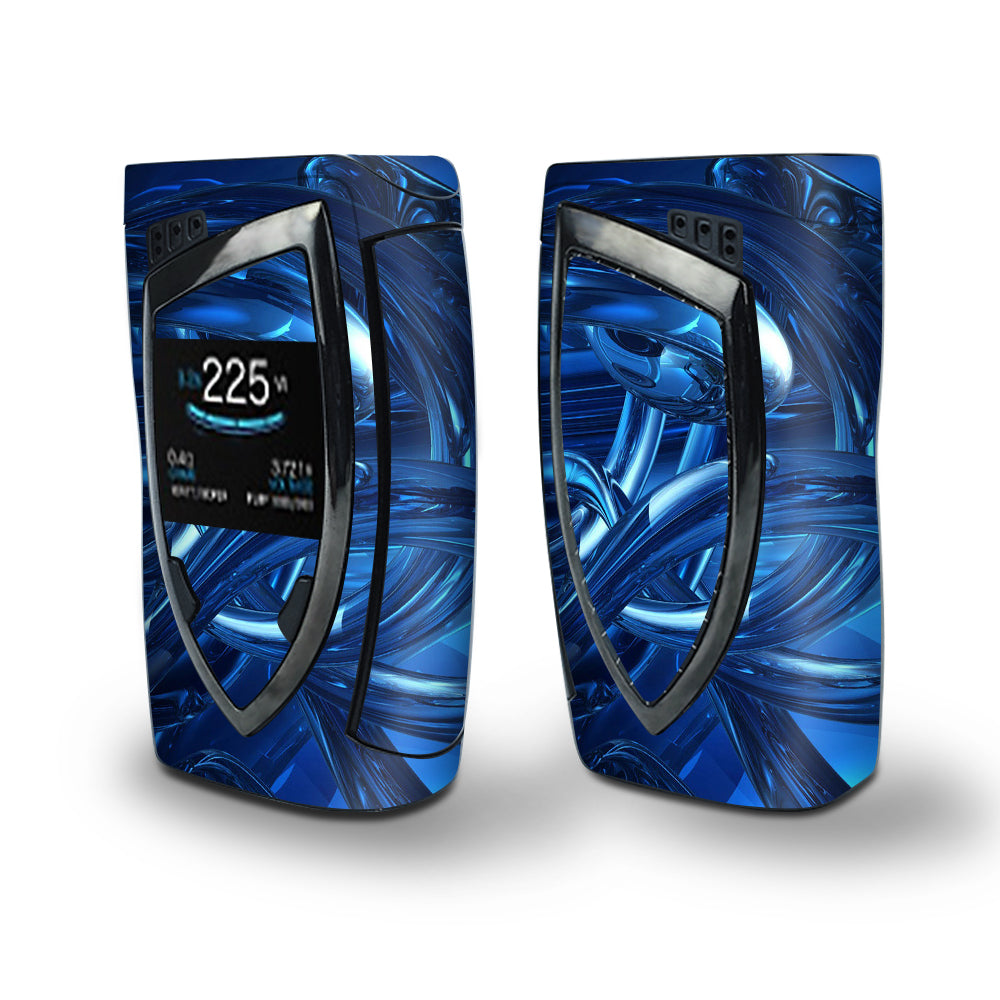 Skin Decal Vinyl Wrap for Smok Devilkin Kit 225w Vape (includes TFV12 Prince Tank Skins) skins cover/ Blue Wierd Glass tubes