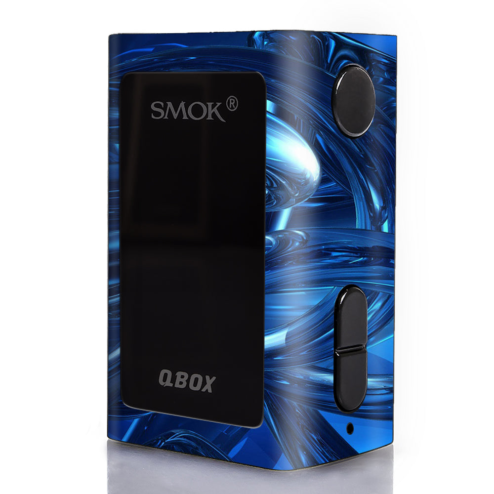  Blue Wierd Glass Tubes Smok Q-Box Skin