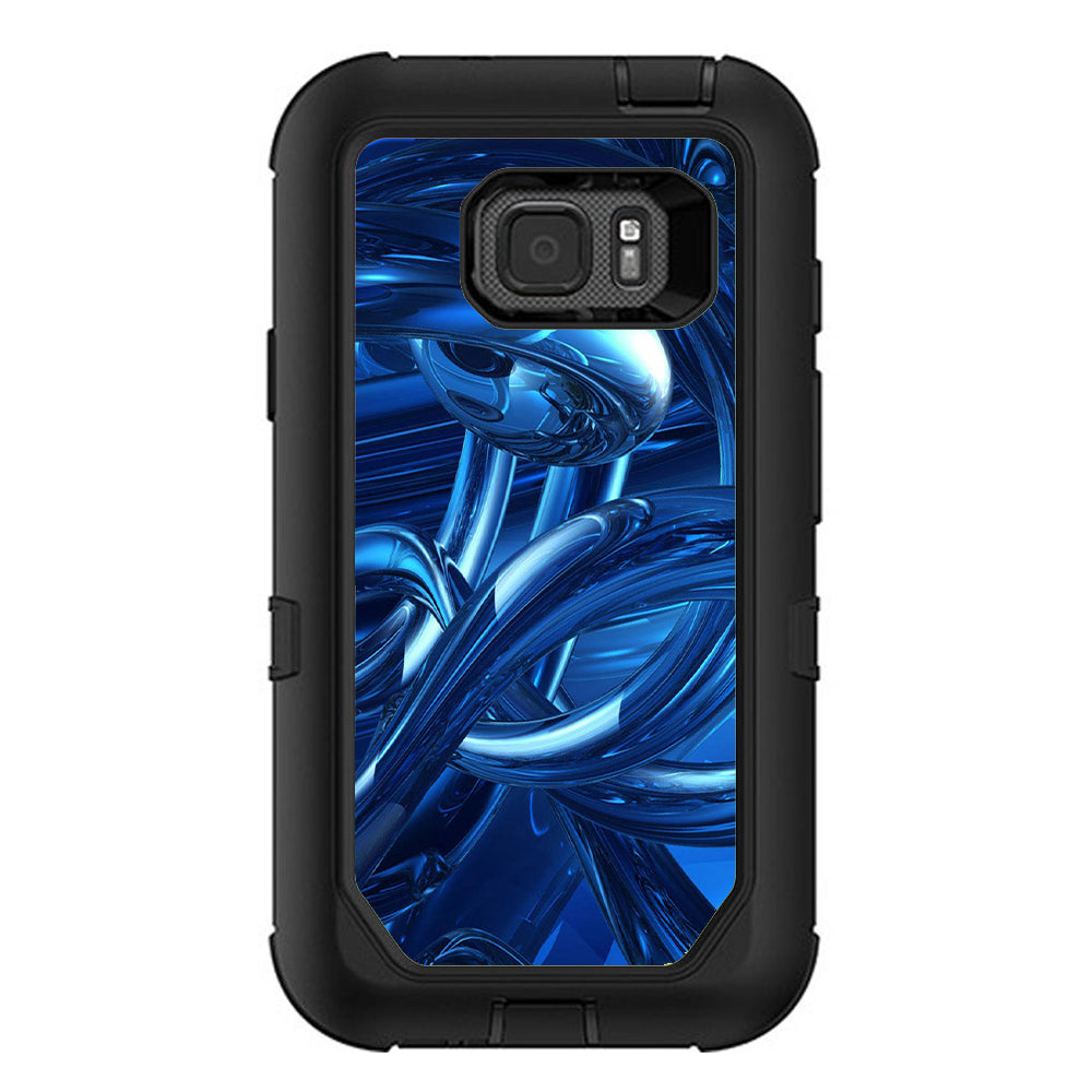  Blue Wierd Glass Tubes Otterbox Defender Samsung Galaxy S7 Active Skin