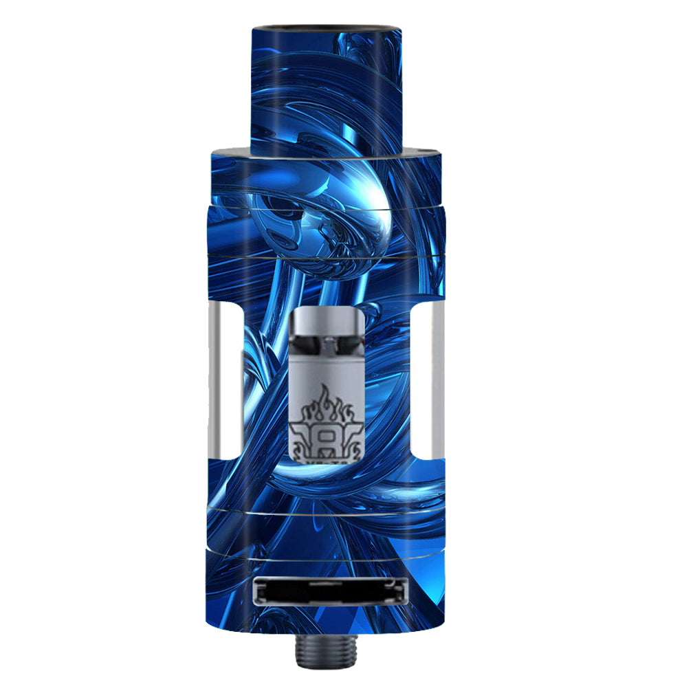  Blue Wierd Glass Tubes Smok TFV8 Tank Skin