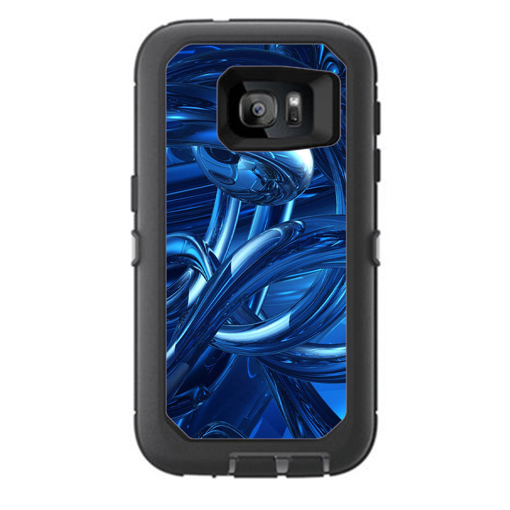  Blue Wierd Glass Tubes Otterbox Defender Samsung Galaxy S7 Skin
