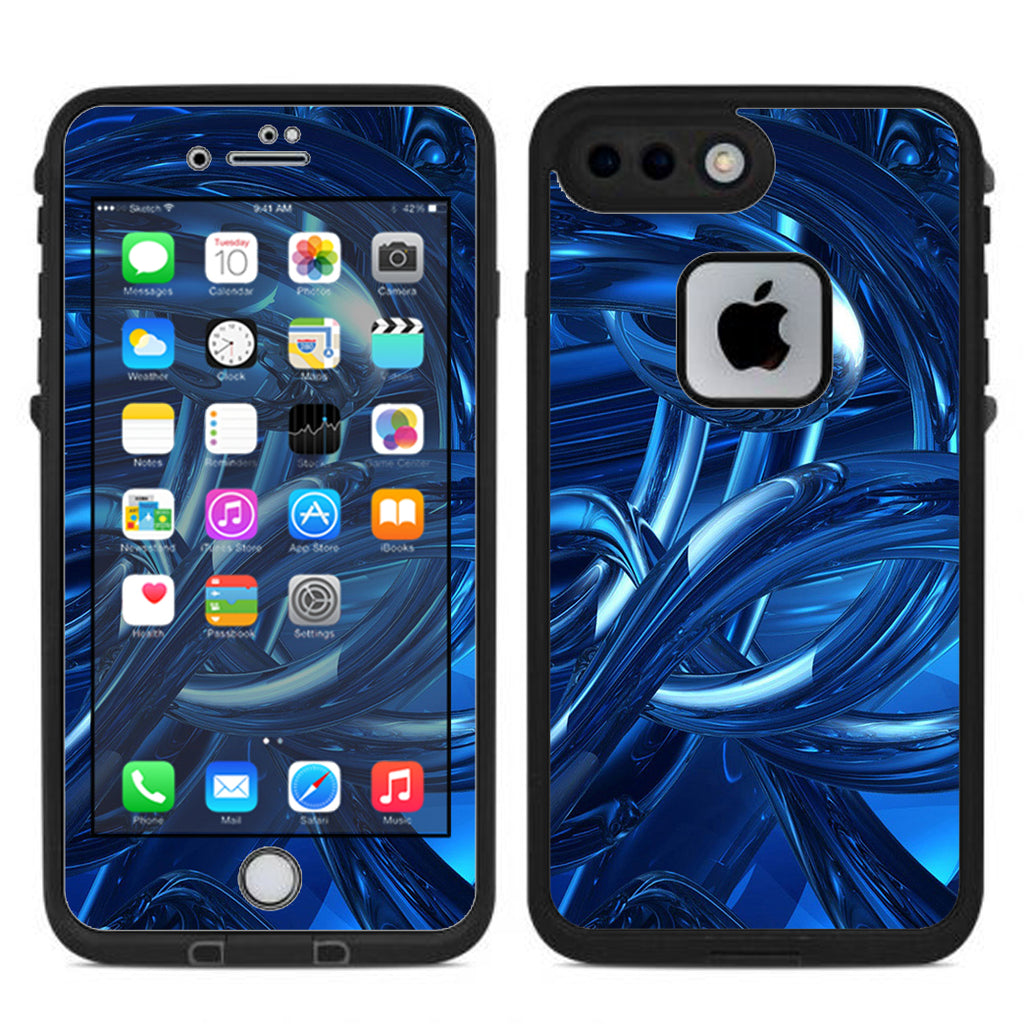  Blue Wierd Glass Tubes Lifeproof Fre iPhone 7 Plus or iPhone 8 Plus Skin