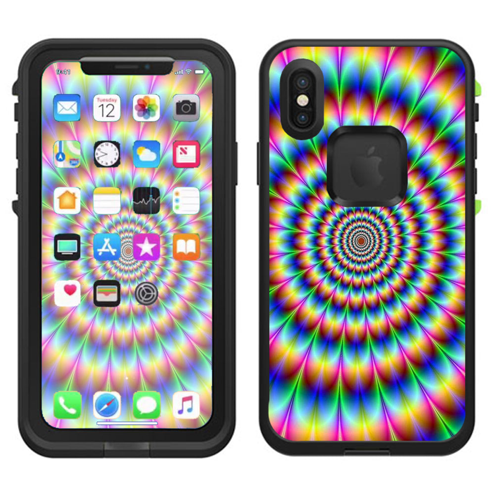  Trippy Hologram Dizzy  Lifeproof Fre Case iPhone X Skin