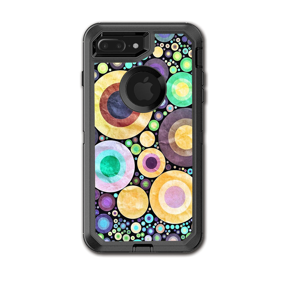  Abstract Circle Canvas Otterbox Defender iPhone 7+ Plus or iPhone 8+ Plus Skin