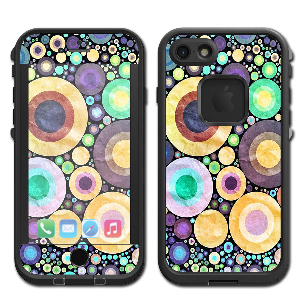  Abstract Circle Canvas Lifeproof Fre iPhone 7 or iPhone 8 Skin