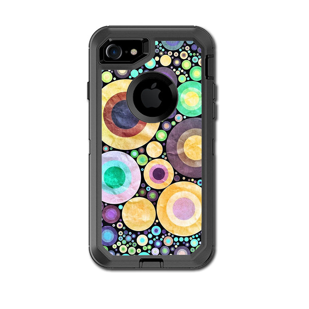  Abstract Circle Canvas Otterbox Defender iPhone 7 or iPhone 8 Skin