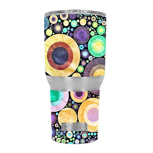  Abstract Circle Canvas RTIC 30oz Tumbler Skin