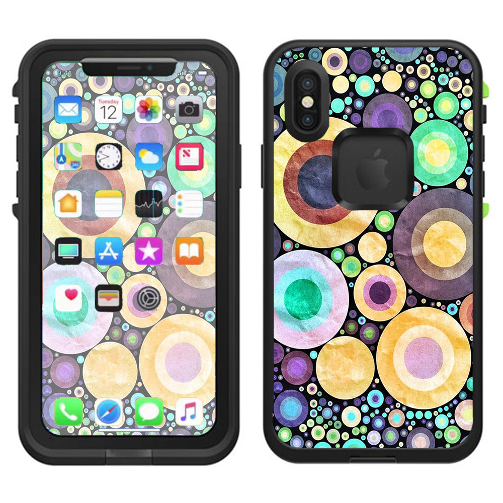  Abstract Circle Canvas  Lifeproof Fre Case iPhone X Skin