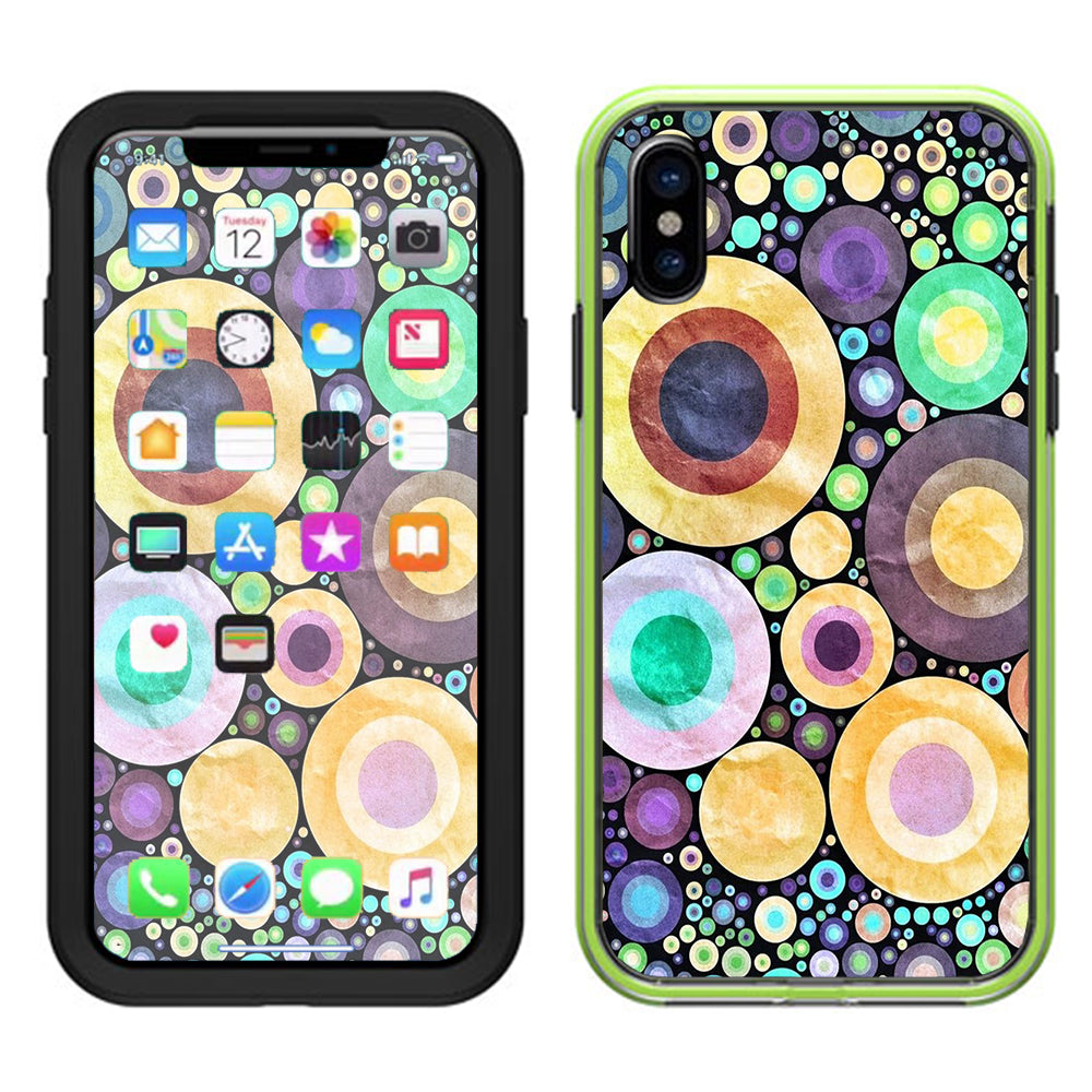  Abstract Circle Canvas  Lifeproof Slam Case iPhone X Skin