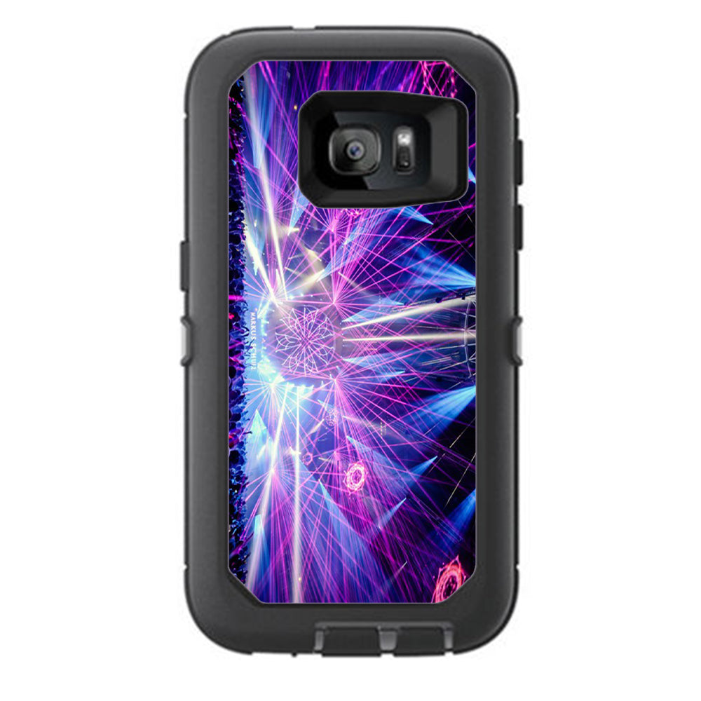  Laser Trance Edm Lights Otterbox Defender Samsung Galaxy S7 Skin