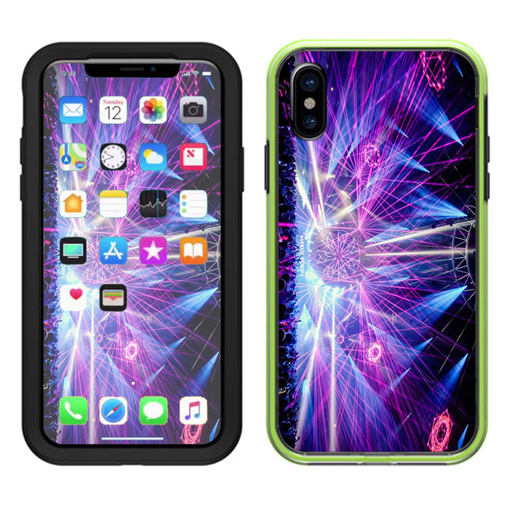  Laser Trance Edm Lights  Lifeproof Slam Case iPhone X Skin