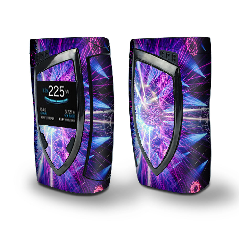 Skin Decal Vinyl Wrap for Smok Devilkin Kit 225w Vape (includes TFV12 Prince Tank Skins) skins cover/ Laser Trance EDM Lights 