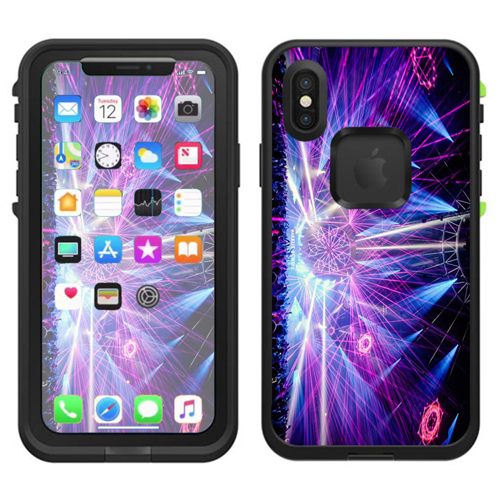  Laser Trance Edm Lights  Lifeproof Fre Case iPhone X Skin