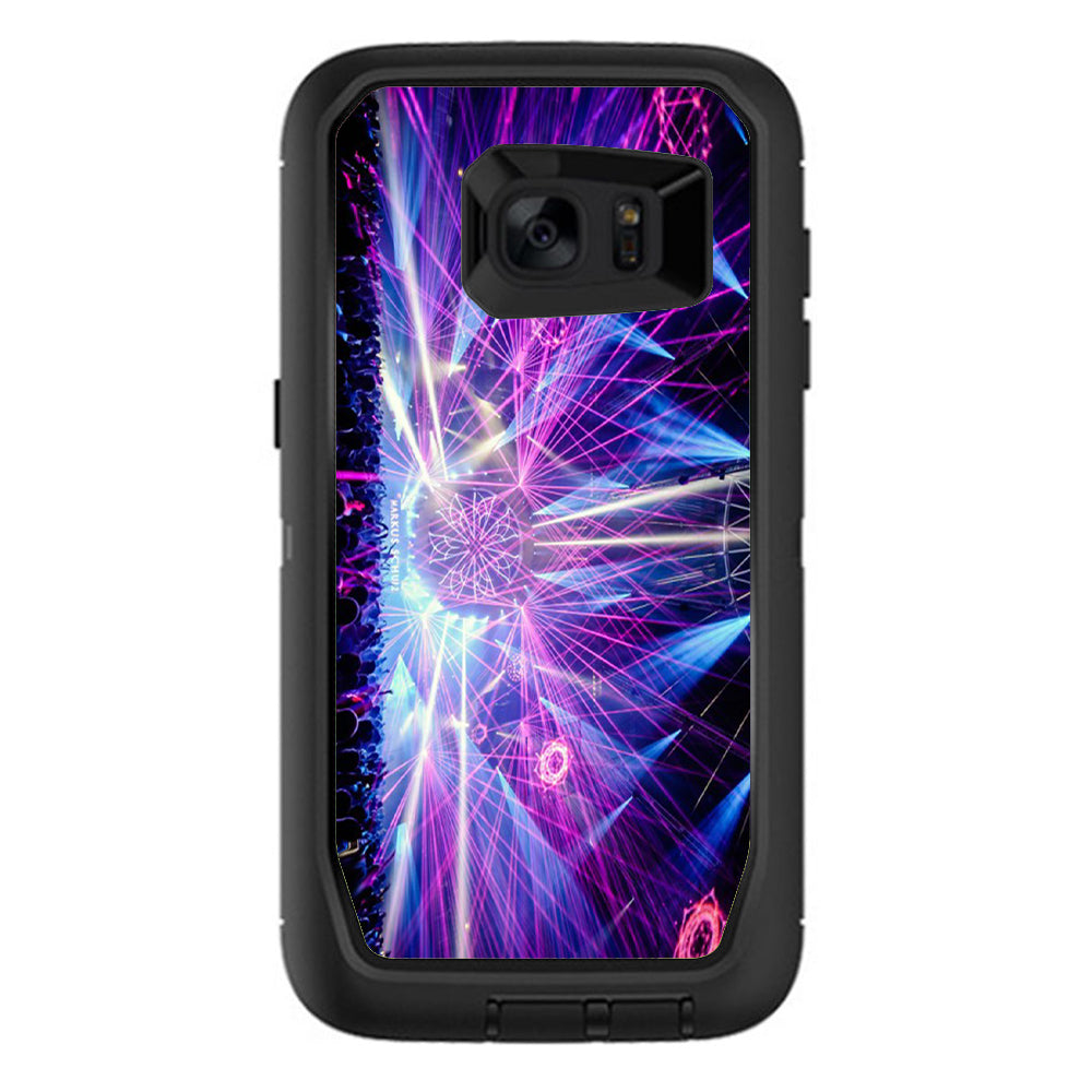  Laser Trance Edm Lights Otterbox Defender Samsung Galaxy S7 Edge Skin