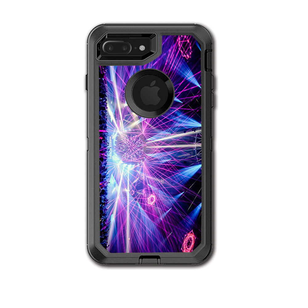  Laser Trance Edm Lights Otterbox Defender iPhone 7+ Plus or iPhone 8+ Plus Skin