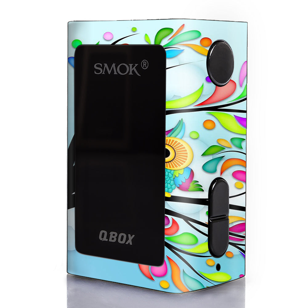  Colorful Artistic Owl In Tree Smok Q-Box Skin