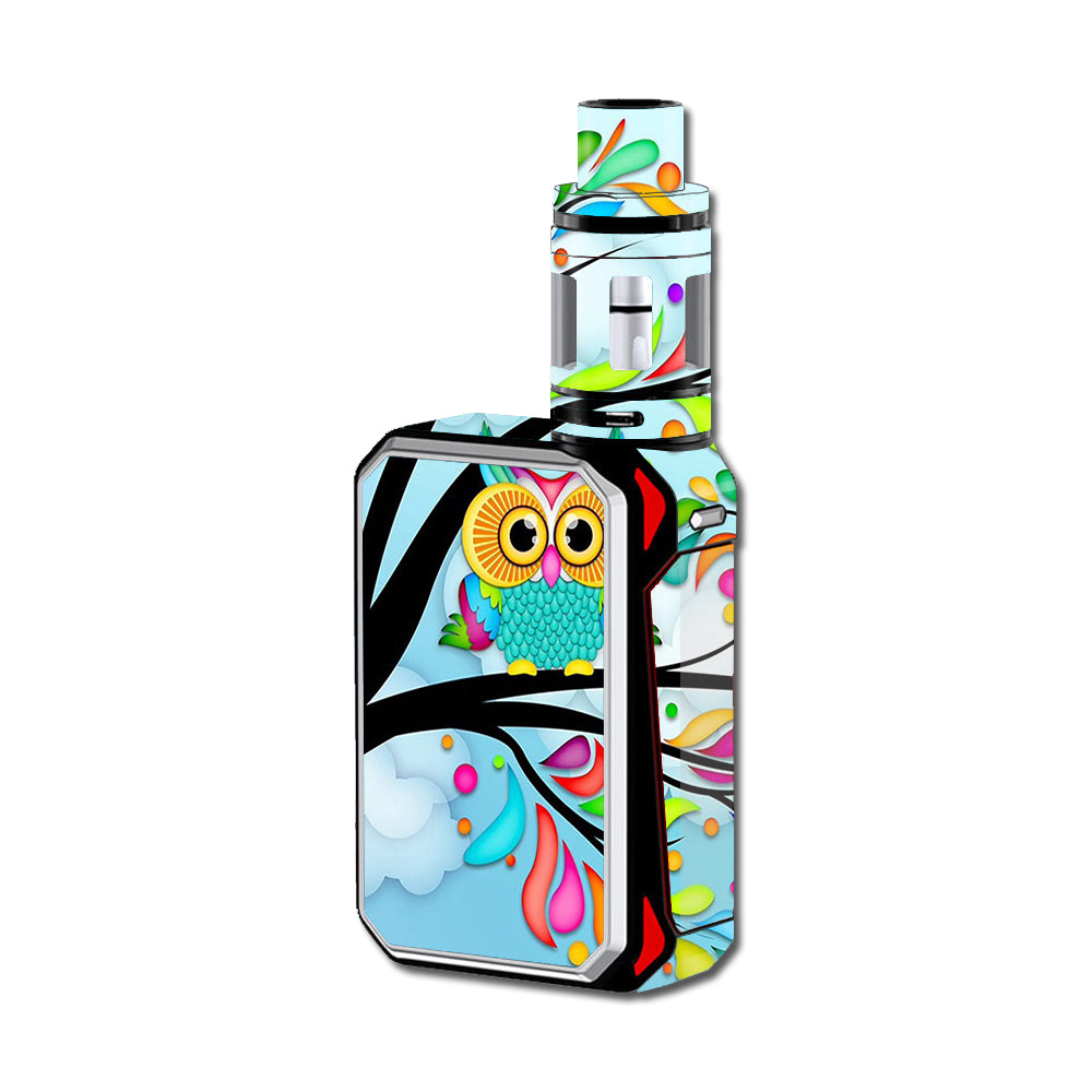  Colorful Artistic Owl In Tree Smok G-Priv 220W Skin