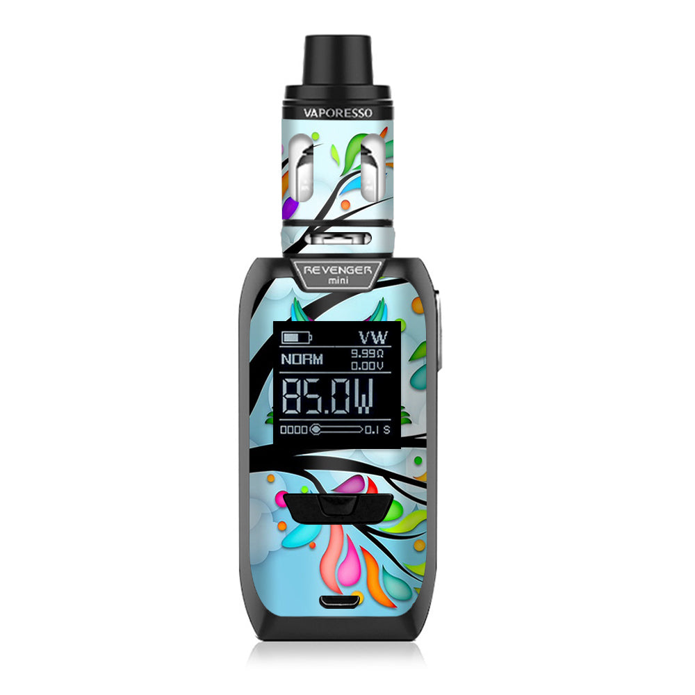  Colorful Artistic Owl In Tree  Vaporesso Revenger Mini 85w Skin