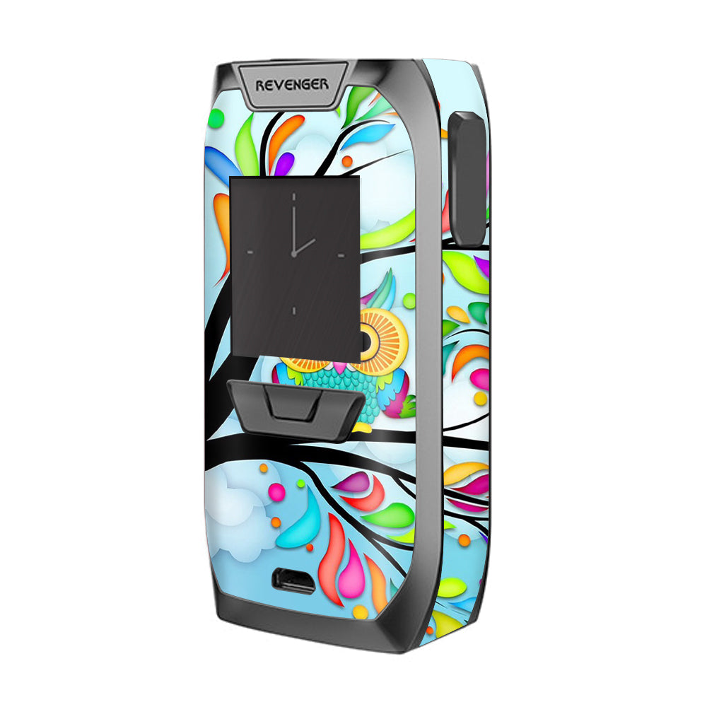  Colorful Artistic Owl In Tree Vaporesso Revenger Skin