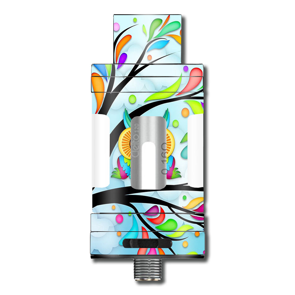  Colorful Artistic Owl In Tree Aspire Cleito 120 Skin