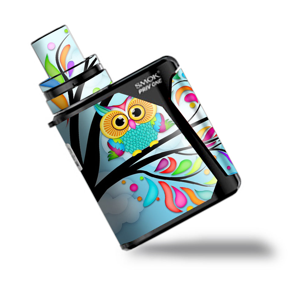  Colorful Artistic Owl In Tree  Smok Priv One Skin