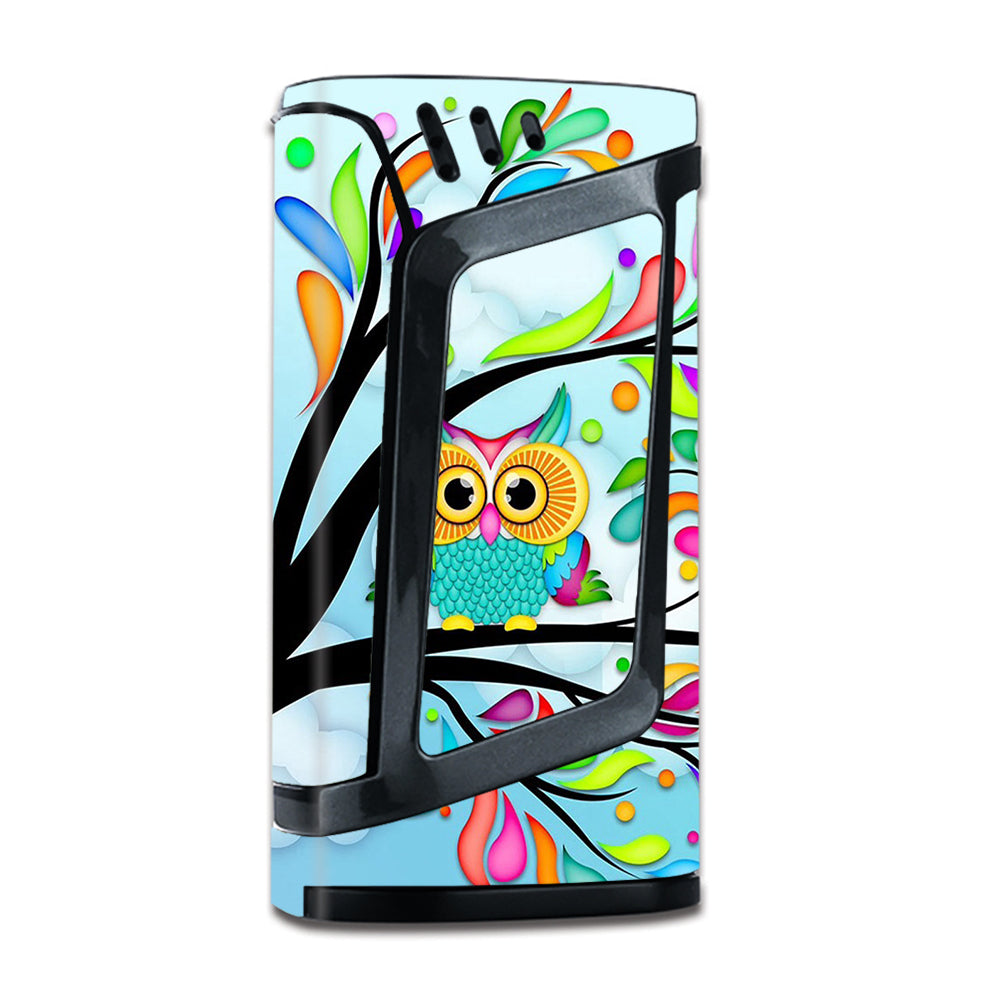  Colorful Artistic Owl In Tree Smok Alien 220W Skin