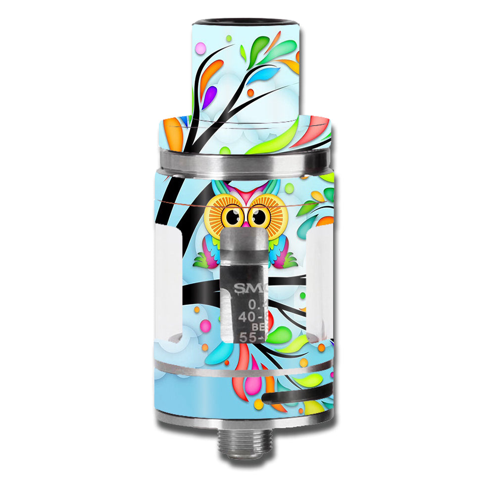  Colorful Artistic Owl In Tree Smok TFV8 Micro Baby Beast Skin