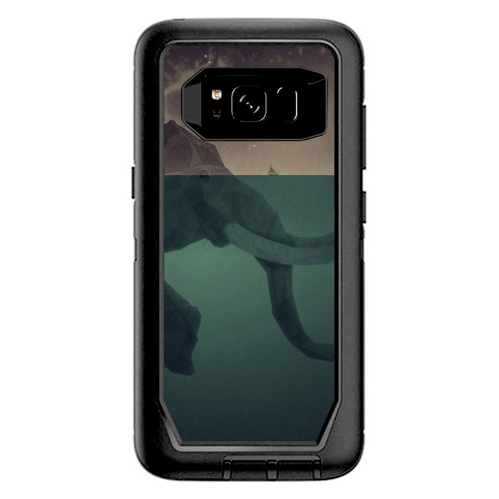  Elephant Trunk  Water Moon Otterbox Defender Samsung Galaxy S8 Skin