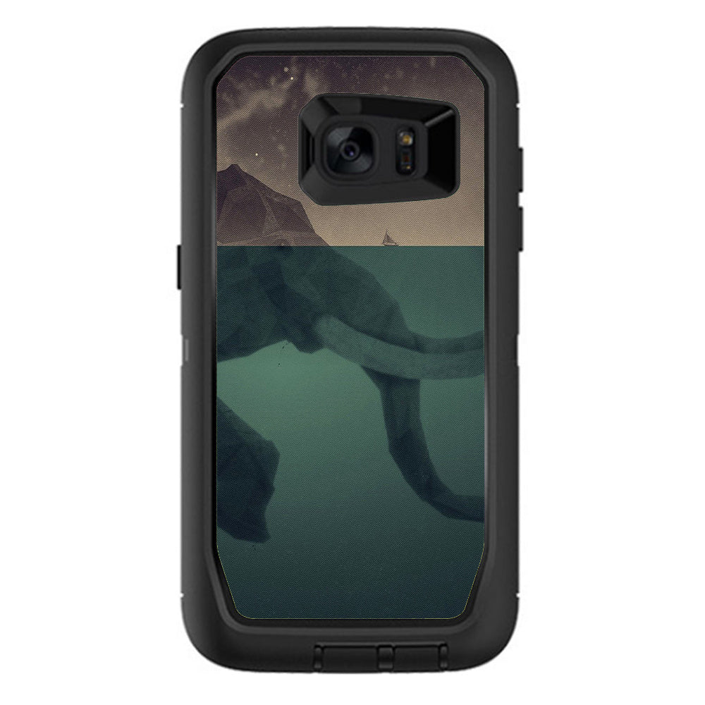  Elephant Trunk  Water Moon Otterbox Defender Samsung Galaxy S7 Edge Skin
