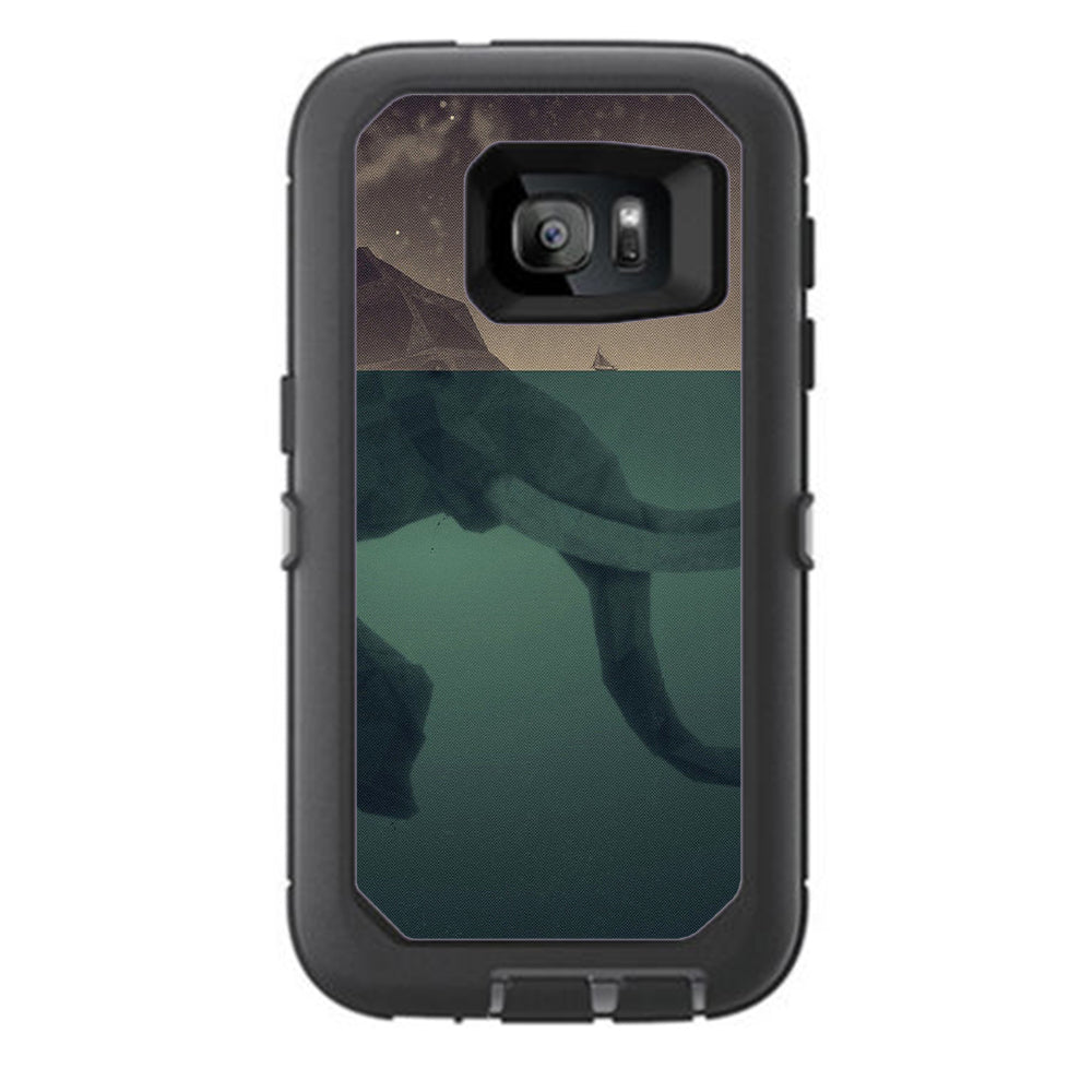  Elephant Trunk  Water Moon Otterbox Defender Samsung Galaxy S7 Skin