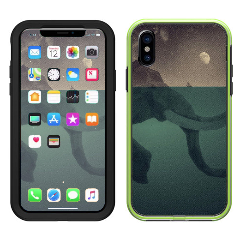  Elephant Trunk  Water Moon Lifeproof Slam Case iPhone X Skin