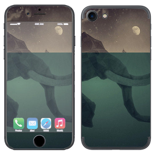  Elephant Trunk  Water Moon Apple iPhone 7 or iPhone 8 Skin