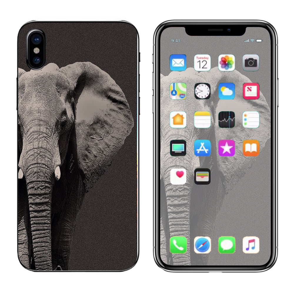  Close Up Of The Elephant Apple iPhone X Skin