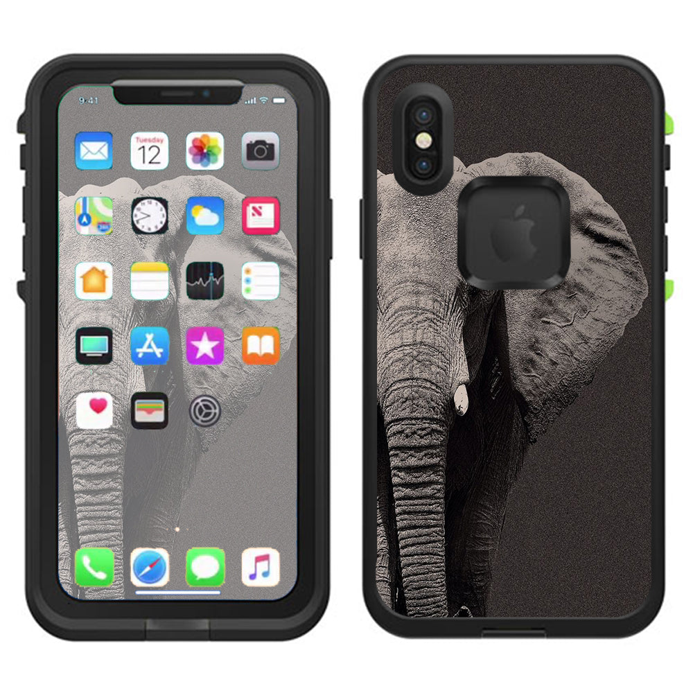  Close Up Of The Elephant Lifeproof Fre Case iPhone X Skin