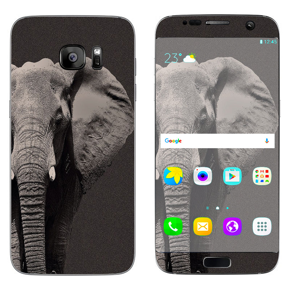  Close Up Of The Elephant Samsung Galaxy S7 Edge Skin