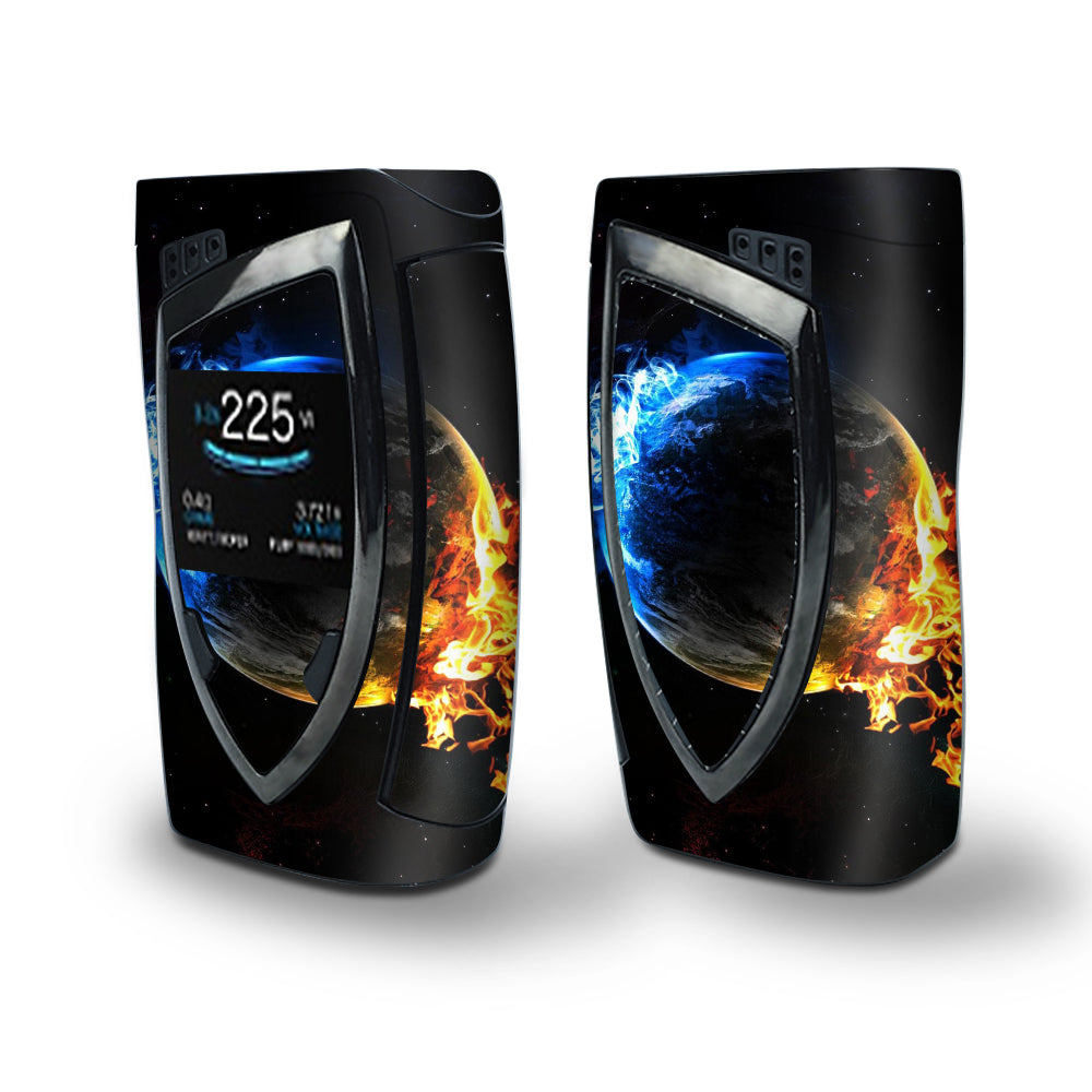 Skin Decal Vinyl Wrap for Smok Devilkin Kit 225w Vape (includes TFV12 Prince Tank Skins) skins cover/ Fire Water Earth Scene