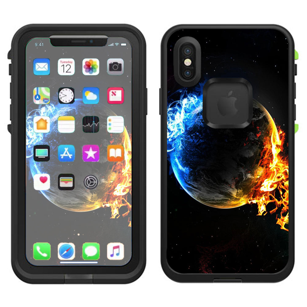  Fire Water Earth Scene Lifeproof Fre Case iPhone X Skin