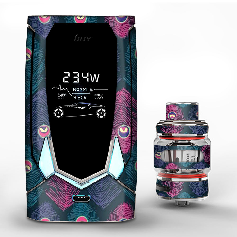  Pink Purple Peacock Feather  iJoy Avenger 270 Skin