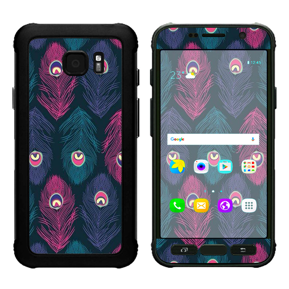  Pink Purple Peacock Feather  Samsung Galaxy S7 Active Skin