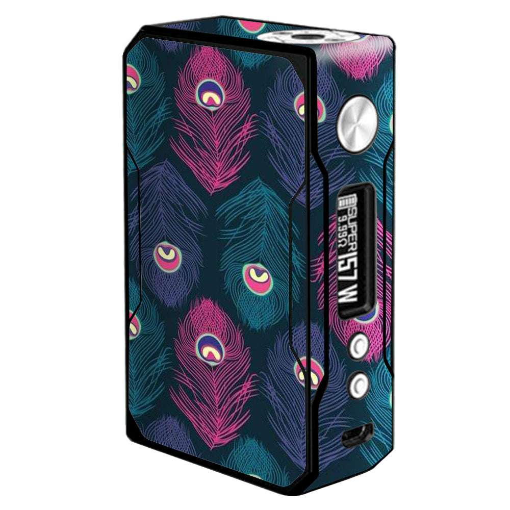  Pink Purple Peacock Feather  Voopoo Drag 157w Skin