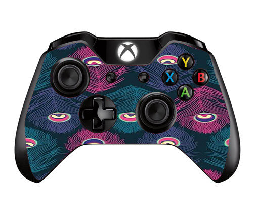  Pink Purple Peacock Feather  Microsoft Xbox One Controller Skin